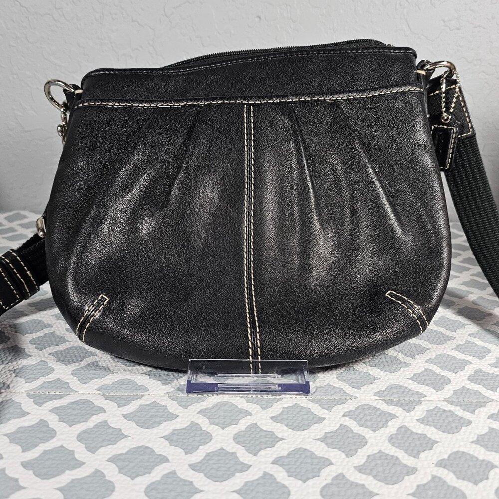 Coach Vintage Black Leather SOHO Swing Pack Purse Crossbody Bag Excellent Cond.